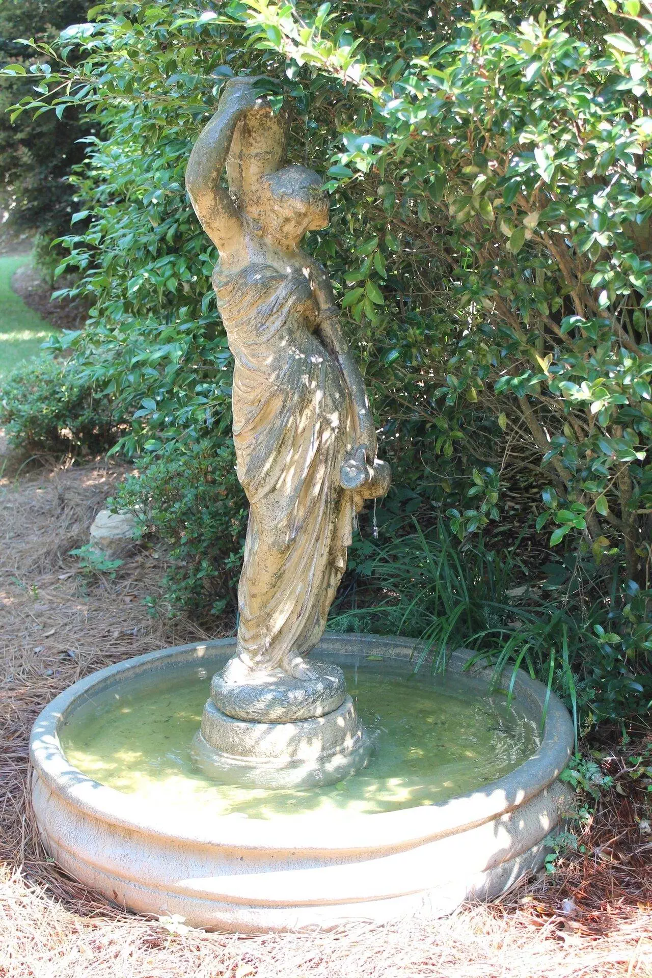The Hall Wedding Garden fountain statue
